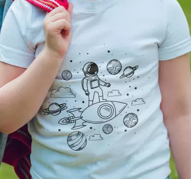 T-shirts aventure mignonne d'astronaute - TenStickers