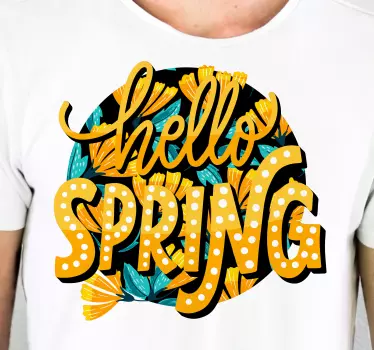 T-shirts bonjour printemps texte - TenStickers