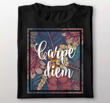 T-shirts carpe diem design floral - TenStickers