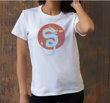 T-shirts cercle de dragon bleu - TenStickers
