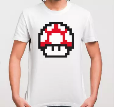 T-shirts champignon rouge pixélisé - TenStickers