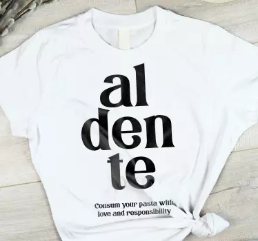 T-shirts citation d'amour al dente - TenStickers