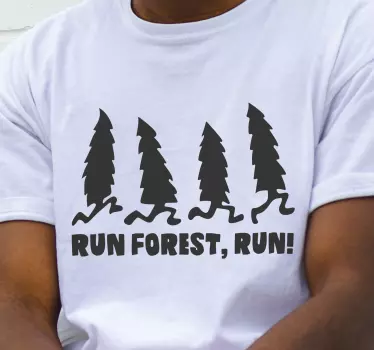 T-shirts citation de course en forêt - TenStickers