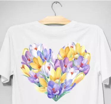 T-shirts coeur floral de tulipe - TenStickers