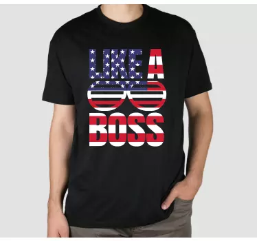 T-shirts comme un patron style drapeau américain - TenStickers