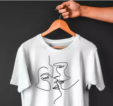 T-shirts connexion de visages abstraits - TenStickers