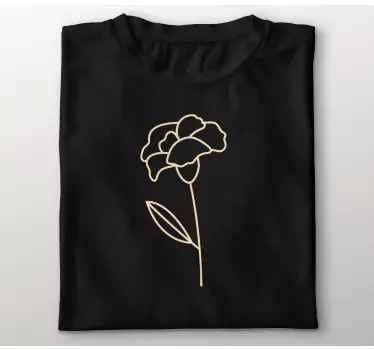 T-shirts contour de fleur unique - TenStickers