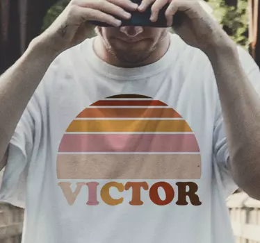 T-shirts coucher de soleil rétro coloré - TenStickers
