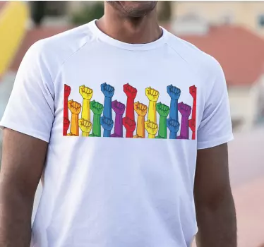 T-shirts coup de poing coloré - TenStickers