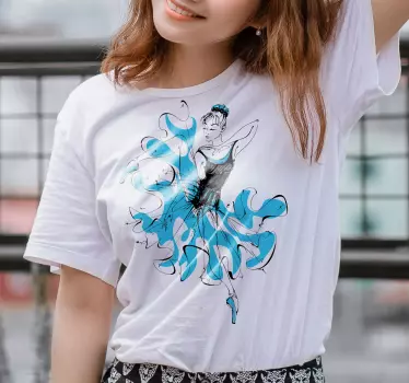 T-shirts danseuse de ballet style artistique - TenStickers