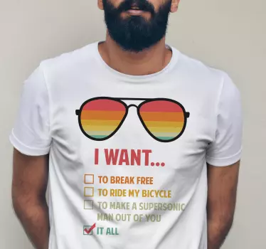 T-shirts déclaration de lunettes de soleil colorées - TenStickers