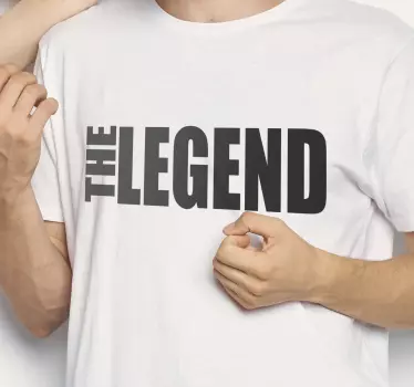 T-shirts déclaration légendaire blanche - TenStickers