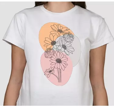 T-shirts design à motif floral - TenStickers