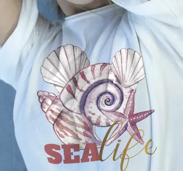 T-shirts design coquillages de vie marine - TenStickers