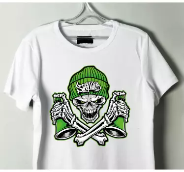 T-shirts design crâne et os - TenStickers