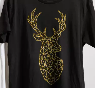 T-shirts design de bois antler géométrique - TenStickers