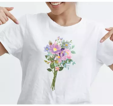 T-shirts design de bouquet floral - TenStickers
