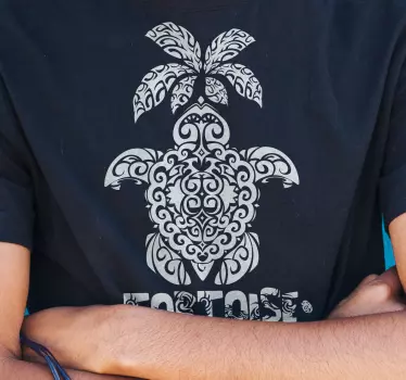 T-shirts design de tortue tropicale - TenStickers