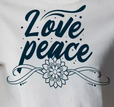 T-shirts design floral amour paix - TenStickers