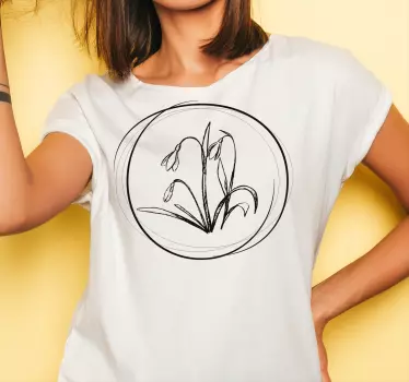 T-shirts design floral Élégant - TenStickers
