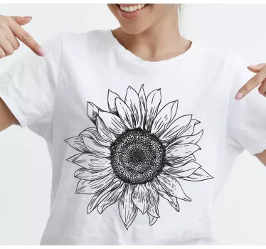 T-shirts détails de fleur de tournesol - TenStickers