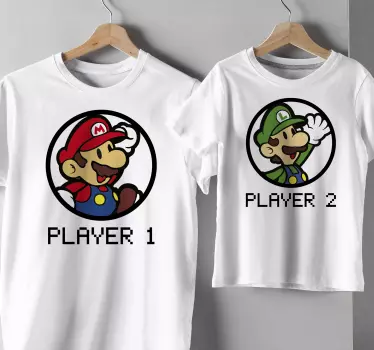 T-shirts duo de mario bros amusants - TenStickers