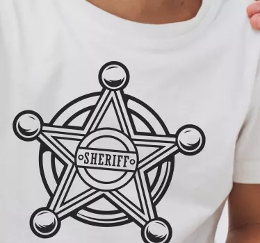 T-shirts Écusson Étoile de shérif - TenStickers