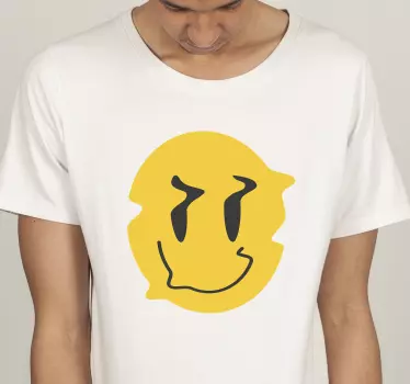 T-shirts Écusson jaune sourire - TenStickers