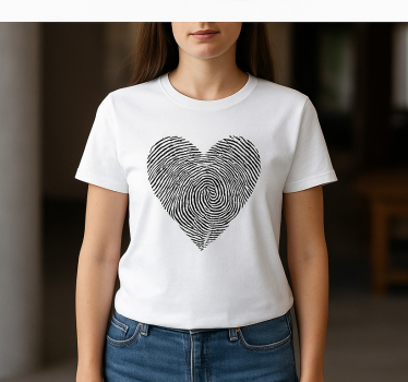 T-shirts empreinte de cœur personnalisée - TenStickers