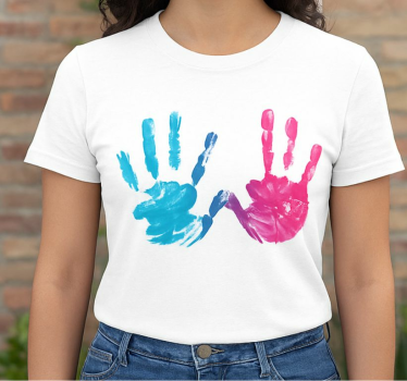 T-shirts empreintes de deux mains - TenStickers