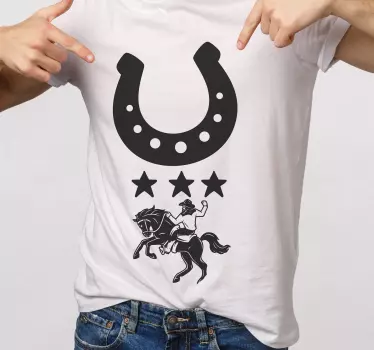 T-shirts fer à cheval et cavalier - TenStickers