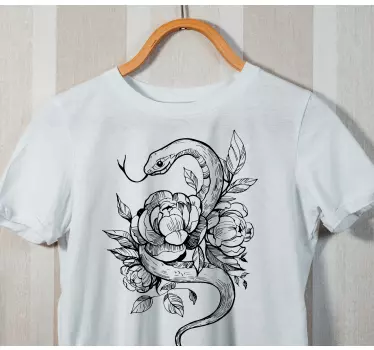 T-shirts fusion de fleurs serpent - TenStickers