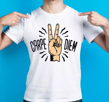 T-shirts geste de la main carpe diem - TenStickers