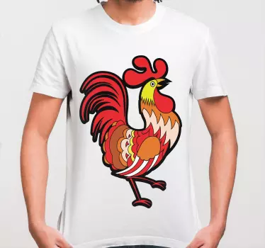 T-shirts graphique de coq coloré - TenStickers
