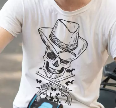 T-shirts crâne de cow-boy - TenStickers