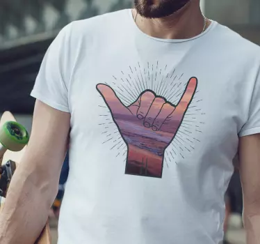 T-shirts graphique main shaka - TenStickers