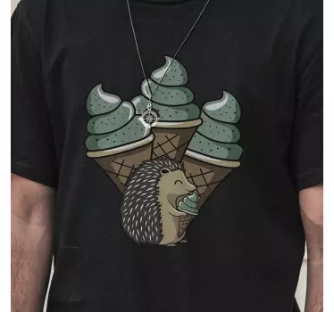 T-shirts hérisson dégustant une glace - TenStickers