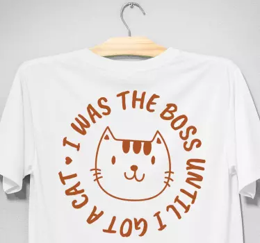 T-shirts humour mignon de chat - TenStickers