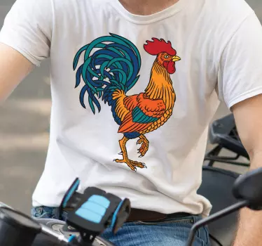 T-shirts illustration de coq coloré - TenStickers