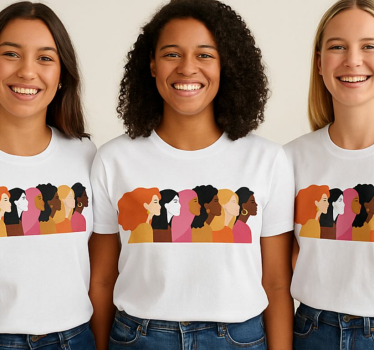 T-shirts profil de femmes diverses - TenStickers