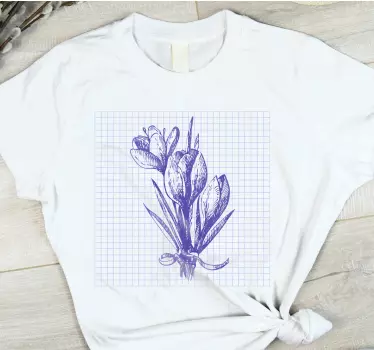 T-shirts imprimé floral dessiné - TenStickers