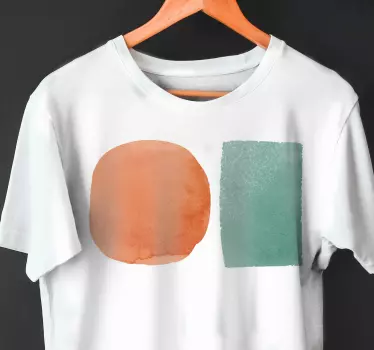 T-shirts imprimé rectangle circulaire coloré - TenStickers