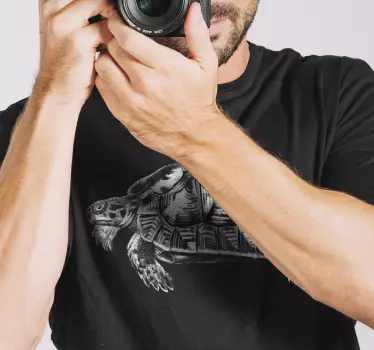 T-shirts instantanés de photographie de tortue - TenStickers