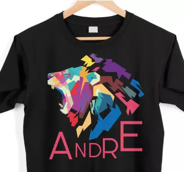 T-shirts lion coloré graphique - TenStickers