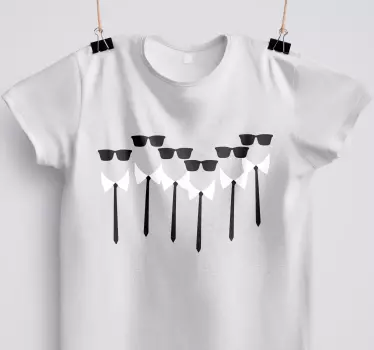 T-shirts lunettes de soleil et cravates - TenStickers