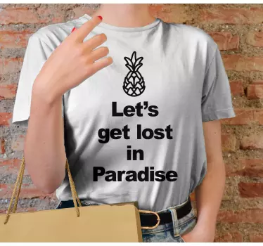 T-shirts message de paradis ananas - TenStickers