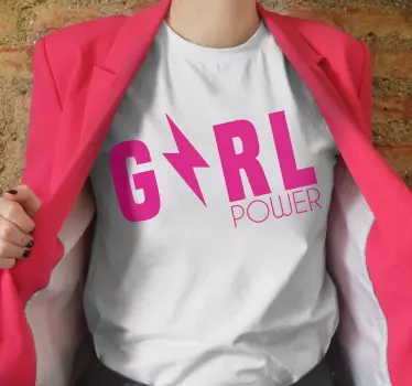 T-shirts message pouvoir féminin - TenStickers