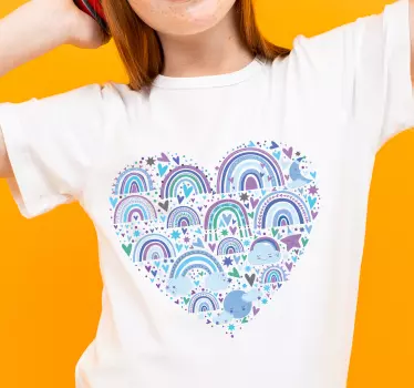 T-shirts motif de cœurs colorés - TenStickers