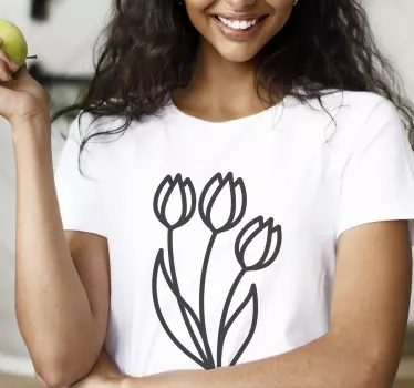 T-shirts motif floral Élégant - TenStickers