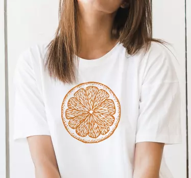T-shirts motif tranche d'orange - TenStickers